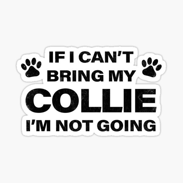 If I Can't Bring my COLLIE, I'm Not Going Sticker