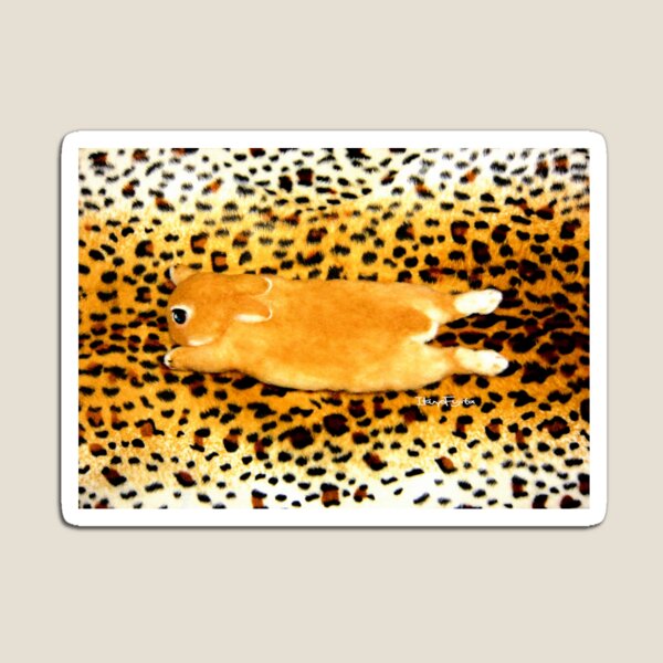 bunny on jaguar (2015) Rabbit / Bunny Art Magnet