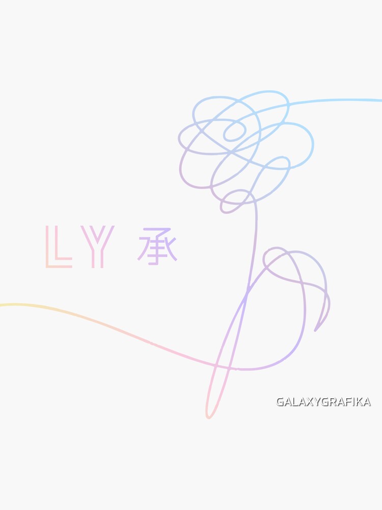 LOVE-YOURSELF - BTS-ARMY Sticker for Sale by GALAXYGRAFIKA | Redbubble