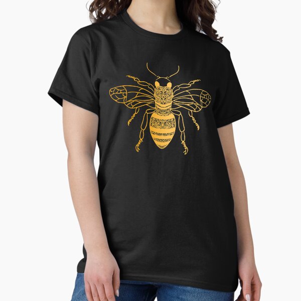Item preview, Floral Golden Honey Bee designed and sold by lowercasev.