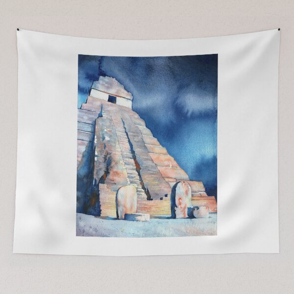 Item preview, Mayan temple and stelae at ruins of Tikal- Guatemala. designed and sold by rfoxphoto.
