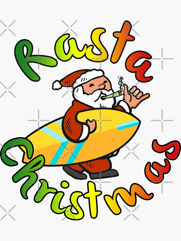 "Rasta Christmas" Sticker by hadicazvysavaca Redbubble