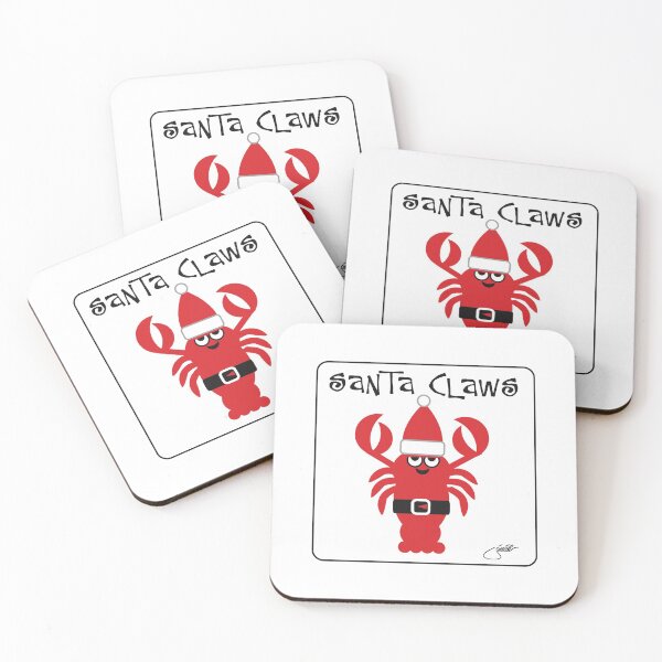 Item preview, Santa Claws Lobster Humorous Holiday Design Beach Keen Fun  Playful Beach Coastal Nautical Theme designed and sold by Judith Gorgone.