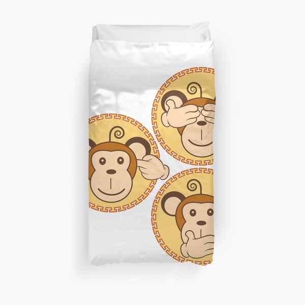 The three wise monkeys Duvet Cover