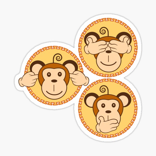 The three wise monkeys Sticker