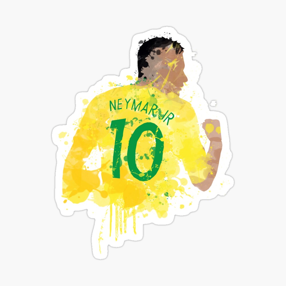 NEYMAR Jr Brazil 10 Football Legends ART Brazil Soccer Art Poster - No Frame