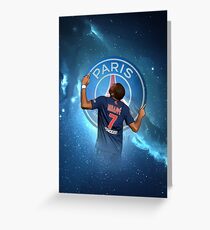 Kylian Mbappe PSG 'Universe' Artwork Design Greeting Card