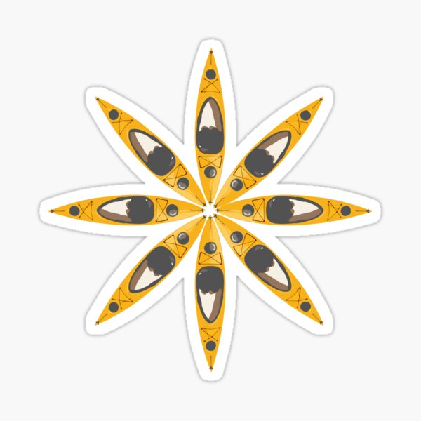 Kayak Flower Sticker