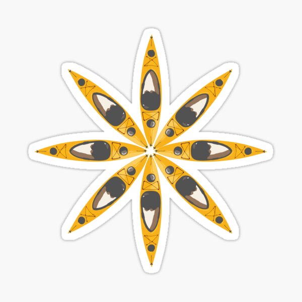 Kayak Flower Sticker