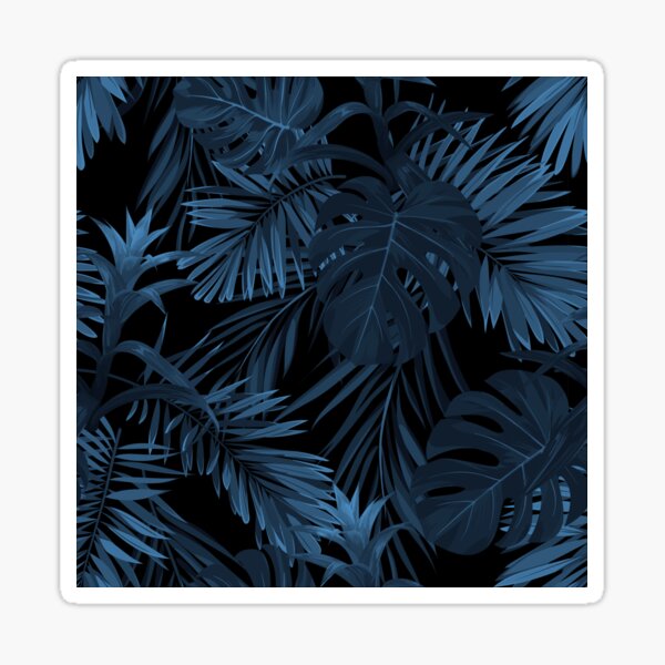 Dark indigo tropical Sticker