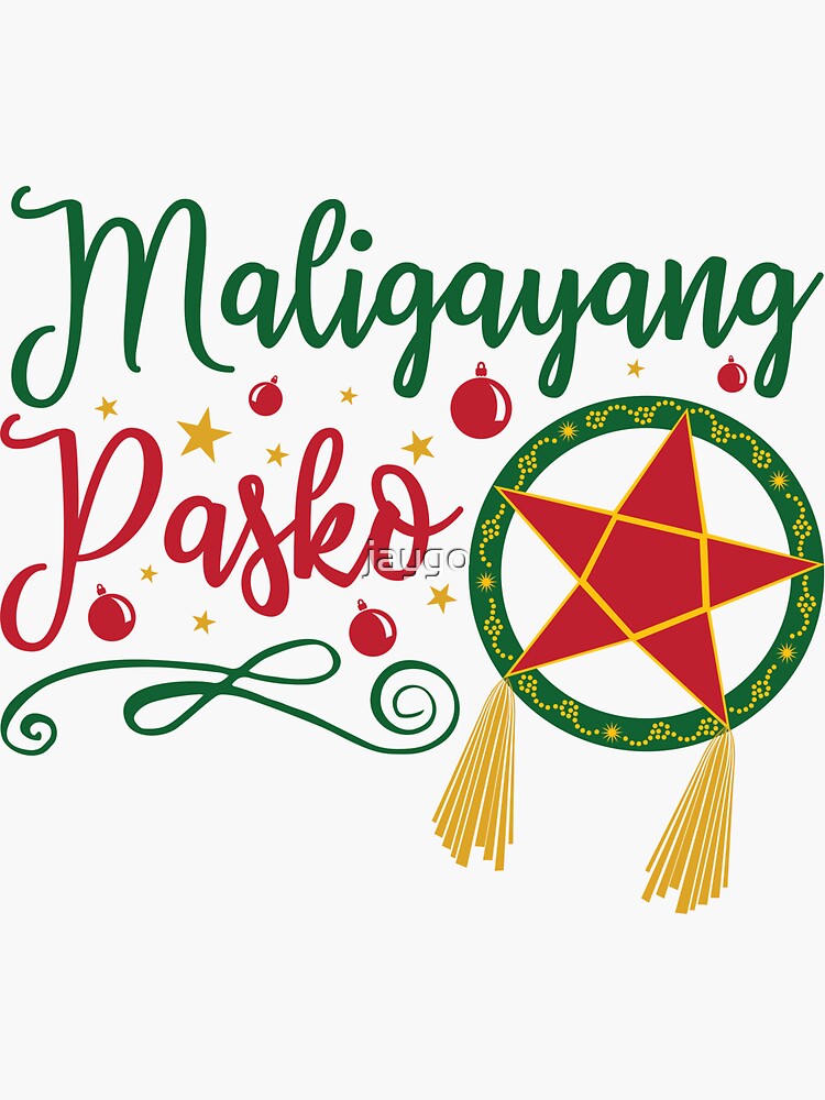 Philippines Filipino Christmas Maligayang Pasko Sticker For Sale By ...