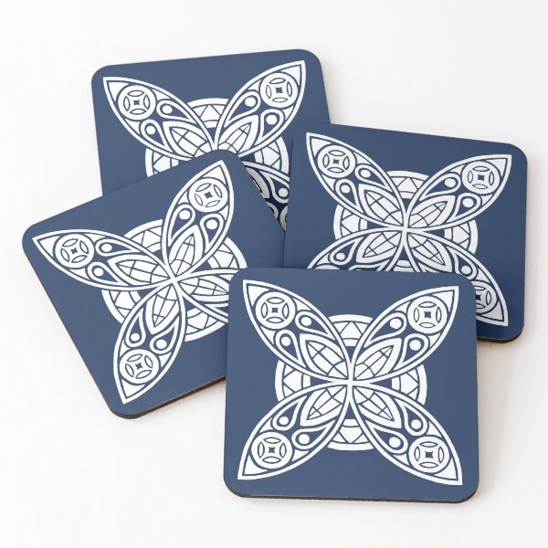 Item preview, Geometric Zentangle Navy designed and sold by Ruby The Illustrator.
