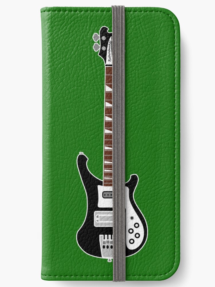 GUITAR SILHOUETTES - RICKENBACKER BASS iPhone Wallet for Sale by WOOFANG