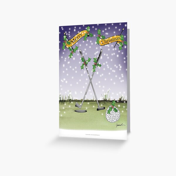 Happy Christmas Golfers Greeting Card