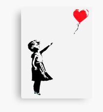 Girl and balon Canvas Print