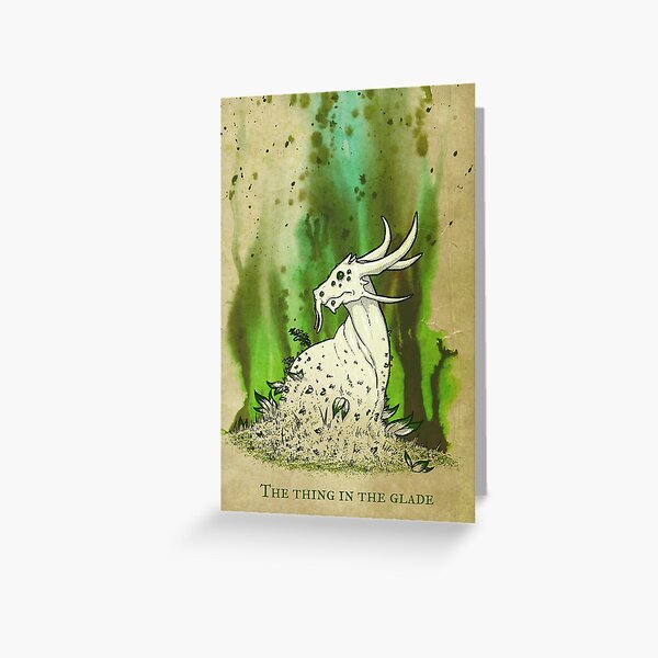 Fantasy creature - the Thing in the glade Greeting Card