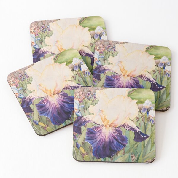 Item preview, Iris Garden Watercolor designed and sold by Gayle Mahoney.