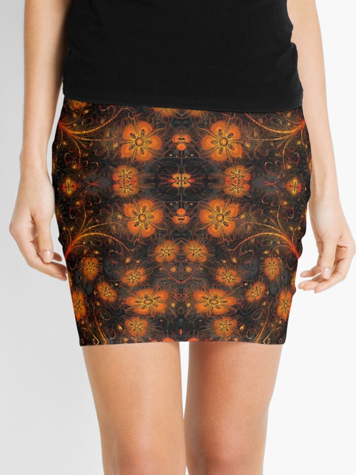 Thumbnail 1 of 4, Mini Skirt, Floral Extravaganza.. designed and sold by Hound-B.