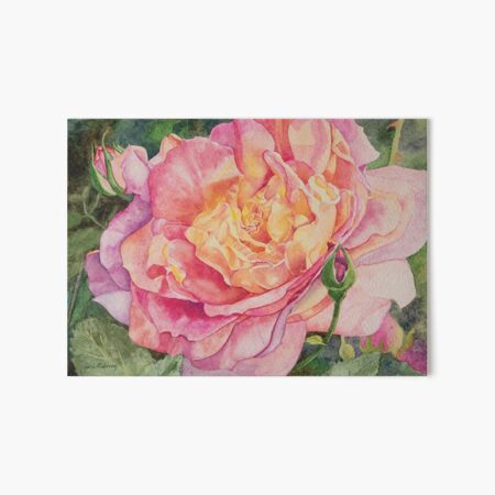 Elizabeth Rose Watercolor Art Board Print