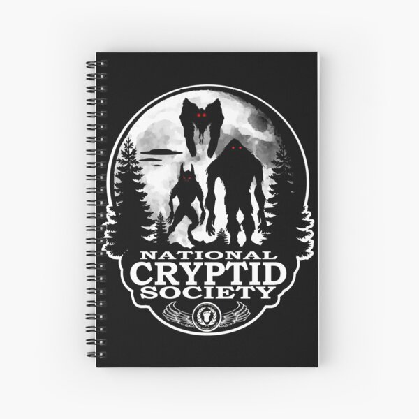 Bigfoot, Dogman, Mothman, UFO's; National Cryptid Society Spiral Notebook