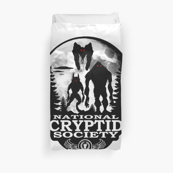 Bigfoot, Dogman, Mothman, UFO's; National Cryptid Society Duvet Cover