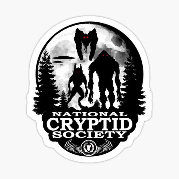 Bigfoot, Dogman, Mothman, UFO's; National Cryptid Society Sticker