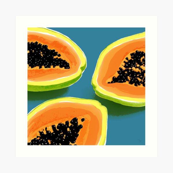 Download Papaya Art Prints Redbubble Yellowimages Mockups