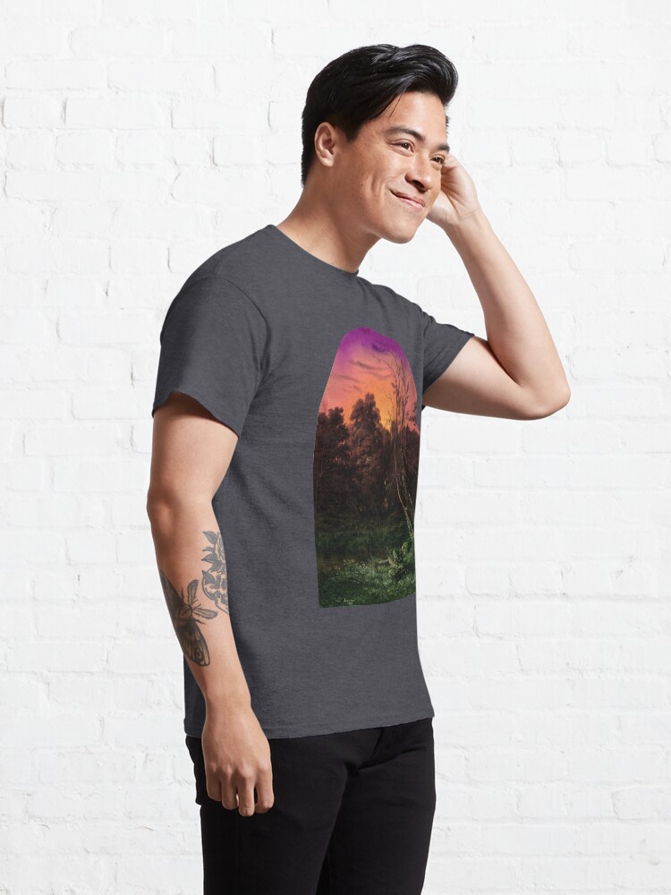 Alternate view of Forest Landscape Near a Pond Classic T-Shirt