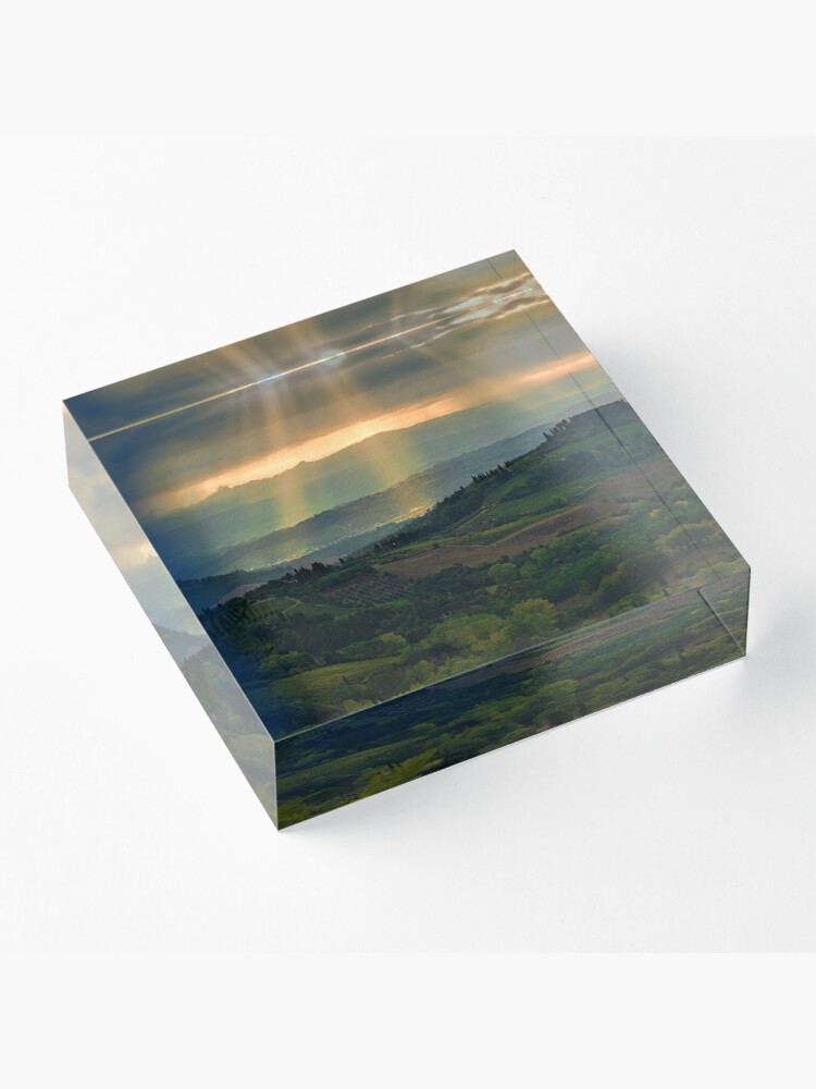 Alternate view of Rays from Heaven Acrylic Block