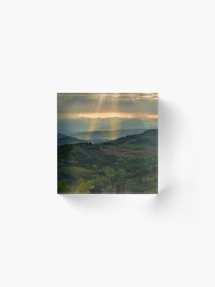 Alternate view of Rays from Heaven Acrylic Block