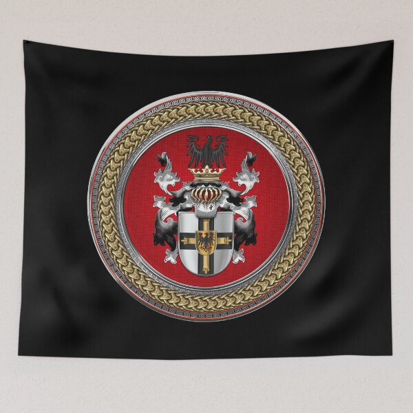 Item preview, Teutonic Order - Coat of Arms Special Edition over Black Leather designed and sold by Serge Averbukh Art Studio.