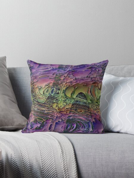 Squiggle Acid Wash outlets Throw Pillow