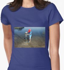 Best Fun Ever - Child Playing In Water Women's Fitted T-Shirt