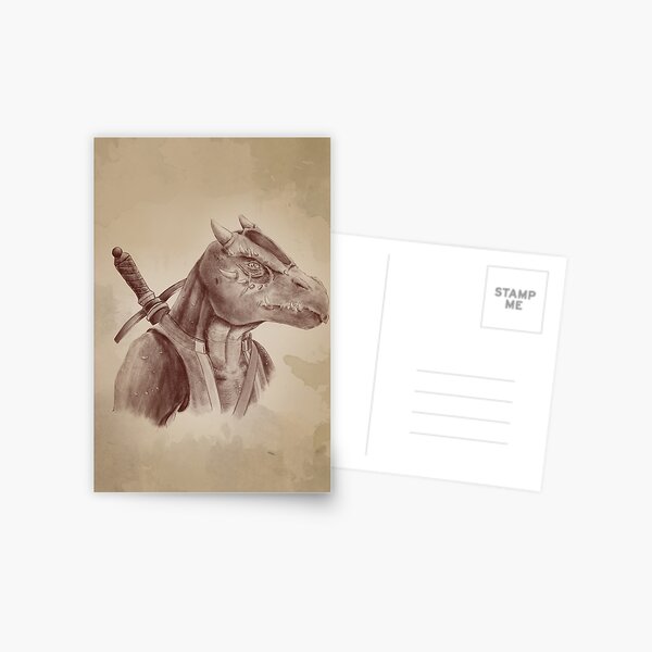 Dragonborn Fighter Postcard