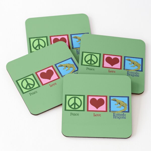 Item preview, Peace Love Komodo Dragons designed and sold by Epic Love Designs.