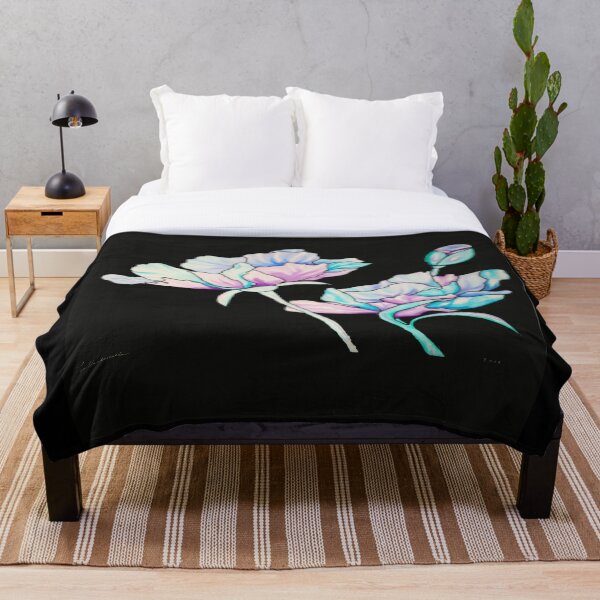 Item preview, White Peony on Black designed and sold by caribbeancolors.