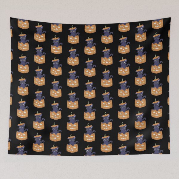Item preview, Pocket Cat and Jack-O-Lantern  designed and sold by TheGhoulishGarb.
