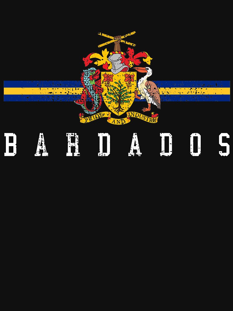 "BARBADOS COAT OF ARMS NATION COUNTRY" Tshirt by 4tomic Redbubble
