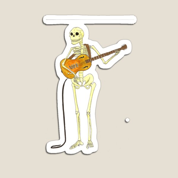Skeleton Guitarist Magnet