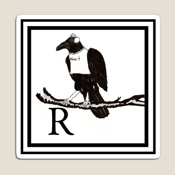 R is for Raven Magnet
