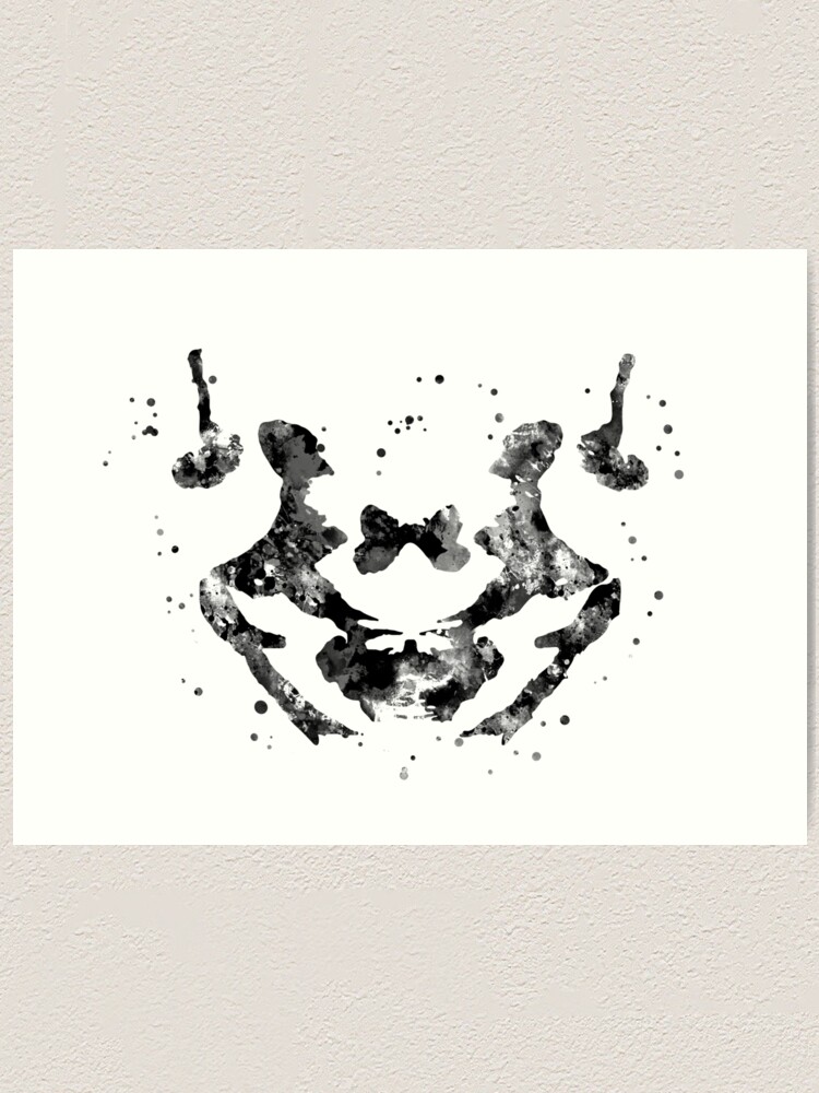 "Rorschach, Aquarell Rorschach, Karte 3" Kunstdruck von Rosaliartbook