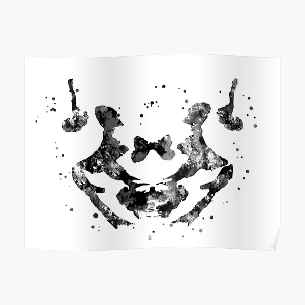Rorschach, aquarelle Rorschach, carte 3 Poster
