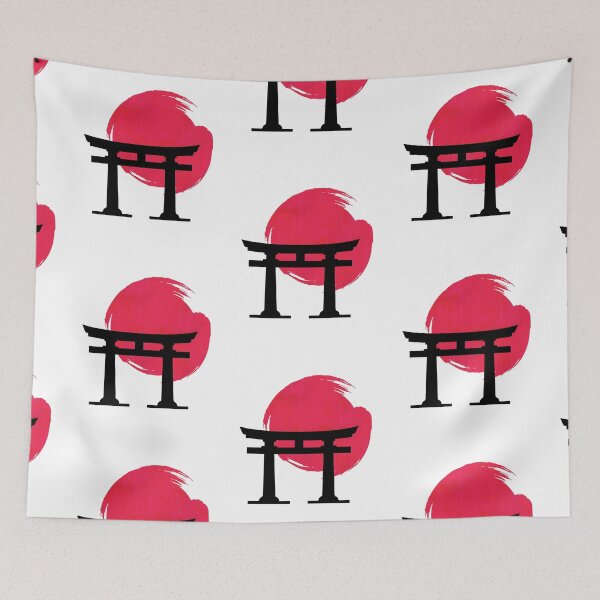 Item preview, Awesome Japanese Calligraphy Sun and Torii designed and sold by kawaiisplatter.