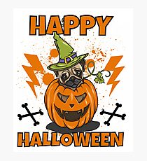 Happy Halloween Pug Fotodruck