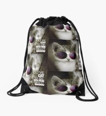 Funny Cat Drawstring Bag