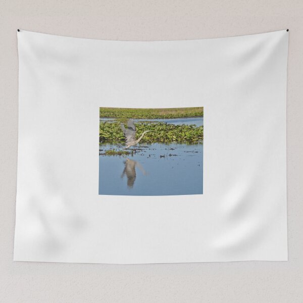Item preview, Great Blue Heron Takes Flight over Marsh designed and sold by 2CrabbySisters.