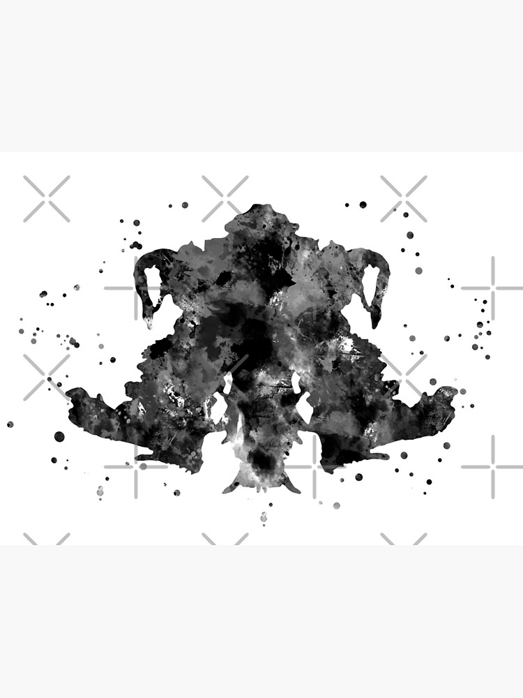 "Rorschach, Aquarell Rorschach, Karte 4" Kunstdruck von Rosaliartbook