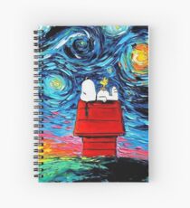 Starry night snoopy Spiral Notebook
