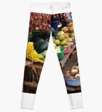 Ugandan Outdoor Market along the Roadside Leggings