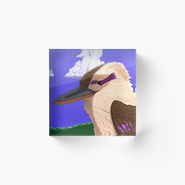 Shifty Kookaburra Acrylic Block
